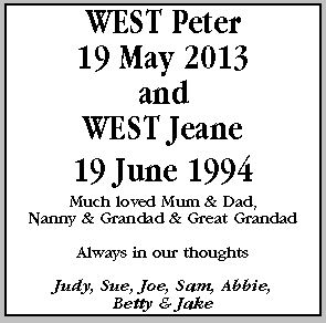 Peter West & Jeane West thumbnail.